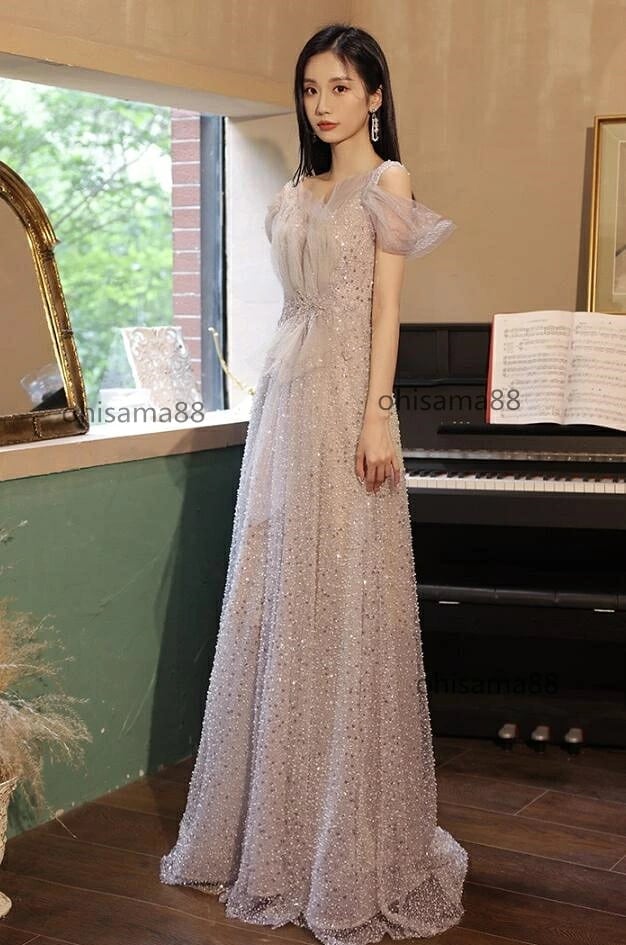 【目玉商品～超人気】イブイングドレス ワンピース 誕生日会ドレス ロング丈 ピアノ発表会 きれいめ 高級感 パーティードレス 披露宴 二次会 フォーマルドレス 司会 卒業式 謝恩会 モデル 結婚式ドレ