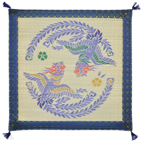 い草 御前座布団 約幅70cm 日本製 クッション 鳳凰 ほうおう リビング ご仏前用 法事 法要 来客