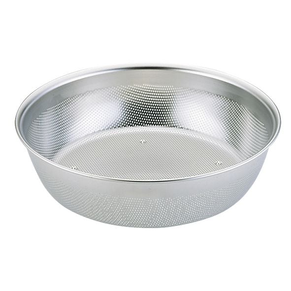 （まとめ買い）三宝産業 UK18-8パンチングHACCP浅型パンチボール（ボールザル/浅型）15cm [x3]