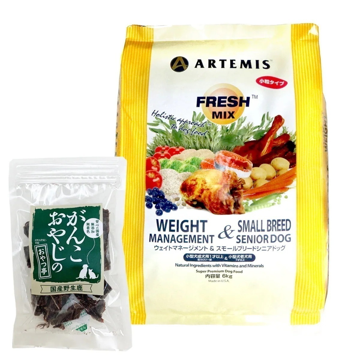 【メーカー出荷賞味期限2026年2月23日】フレッシュミックス ドッグフード ウエイトマネージメント＆スモールブリード シニア 6kg【国産鹿肉ジャーキー20g付き】