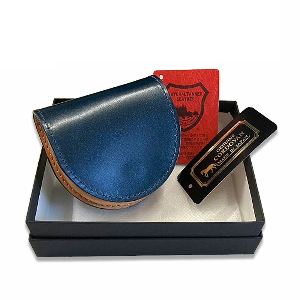 オイルコードバン コインケース 馬蹄型 小銭入れ 本革 馬革 内側は栃木レザー メンズ レディース 日本製 新喜皮革 T0486N