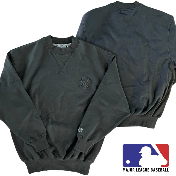 ニューヨーク ヤンキース メンズ ヴィンテージ スウェット トレーナー ブラック メジャーリーグ グッズ MLB オフィシャル NY　NEWYORK YANKEES インポート クラシック カジュアル