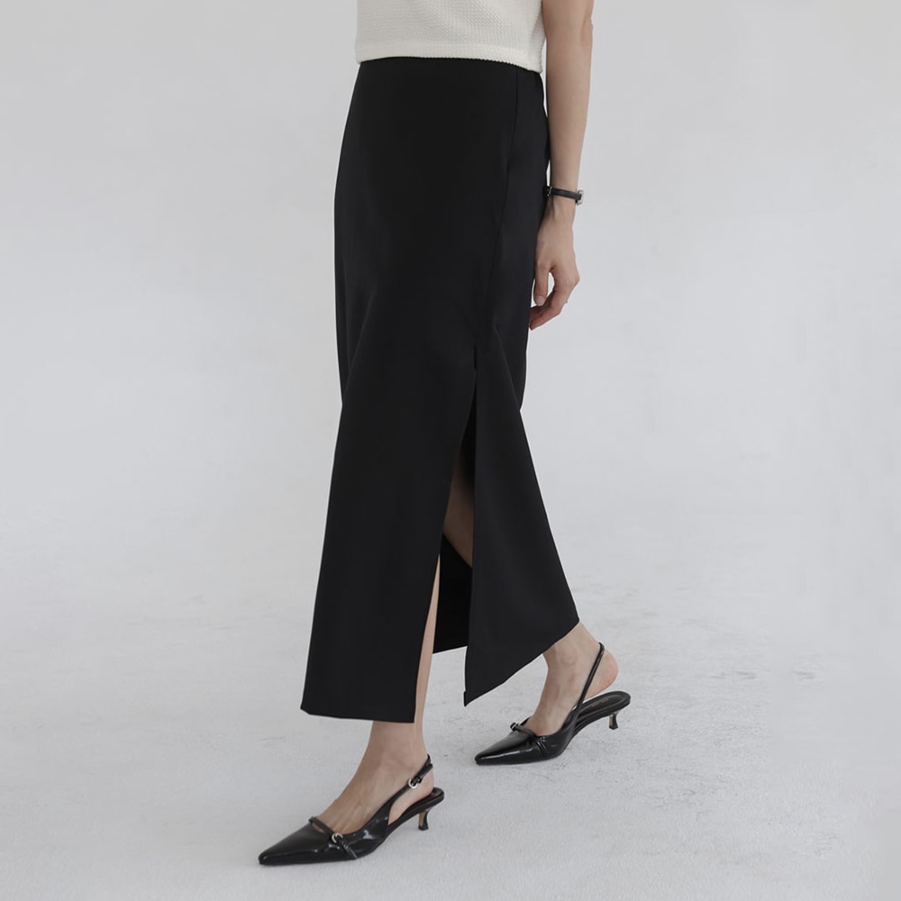 ホネブバンディングサイドスリットロングスカート