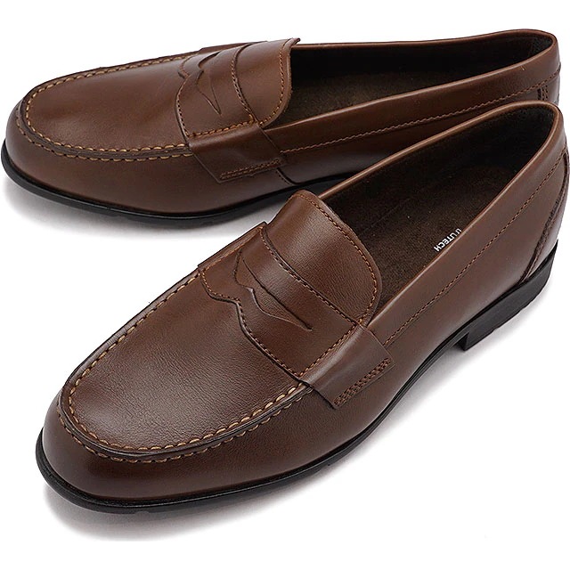 レザーシューズ クラシックローファー ライト ペニー [M76444W] Classic Loafer Lite Penny メンズ 革靴 ワイドワイズ ビジネス Dk Brown 茶 ブラウン系
