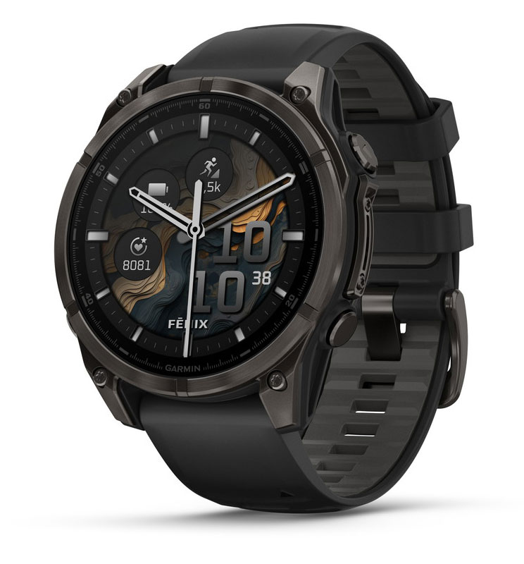 ガーミン fenix 8 Sapphire AMOLED 47mm Ti Carbon Gray DLC / Black 【Suica対応】スマートウォッチ 010-02904-27