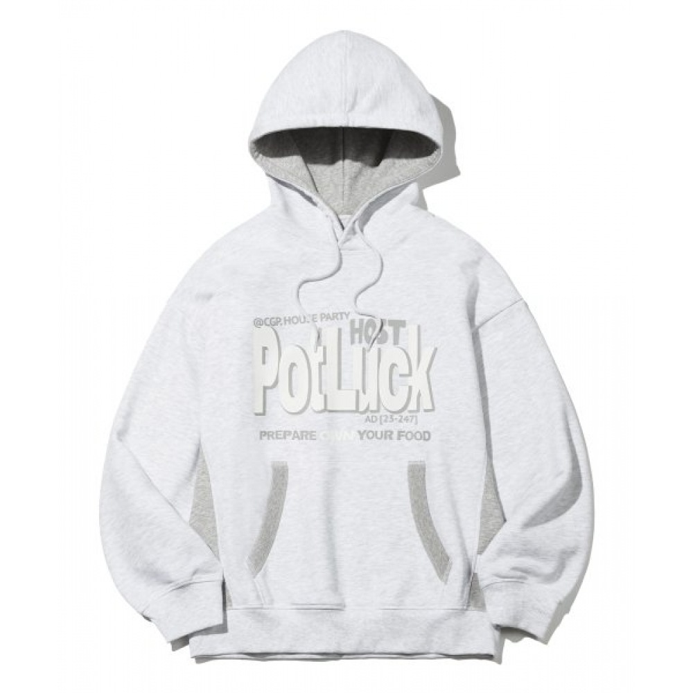 コデグリーポットラックカラーパーカー_メランジグレー