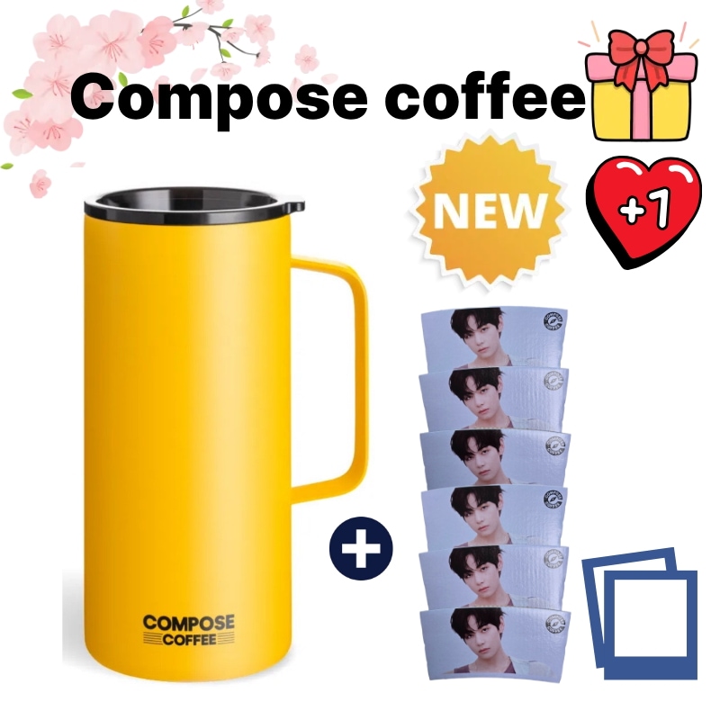 Qoo10] Compose coffee 【NEWカップホルダー付き】イエロータン