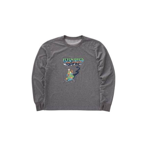 Teton Bros ティートンブロス TB Pow Hounds L/S Tee Tシャツ 長袖 バックカントリー 登山 キャンプ アウトドア GRAY