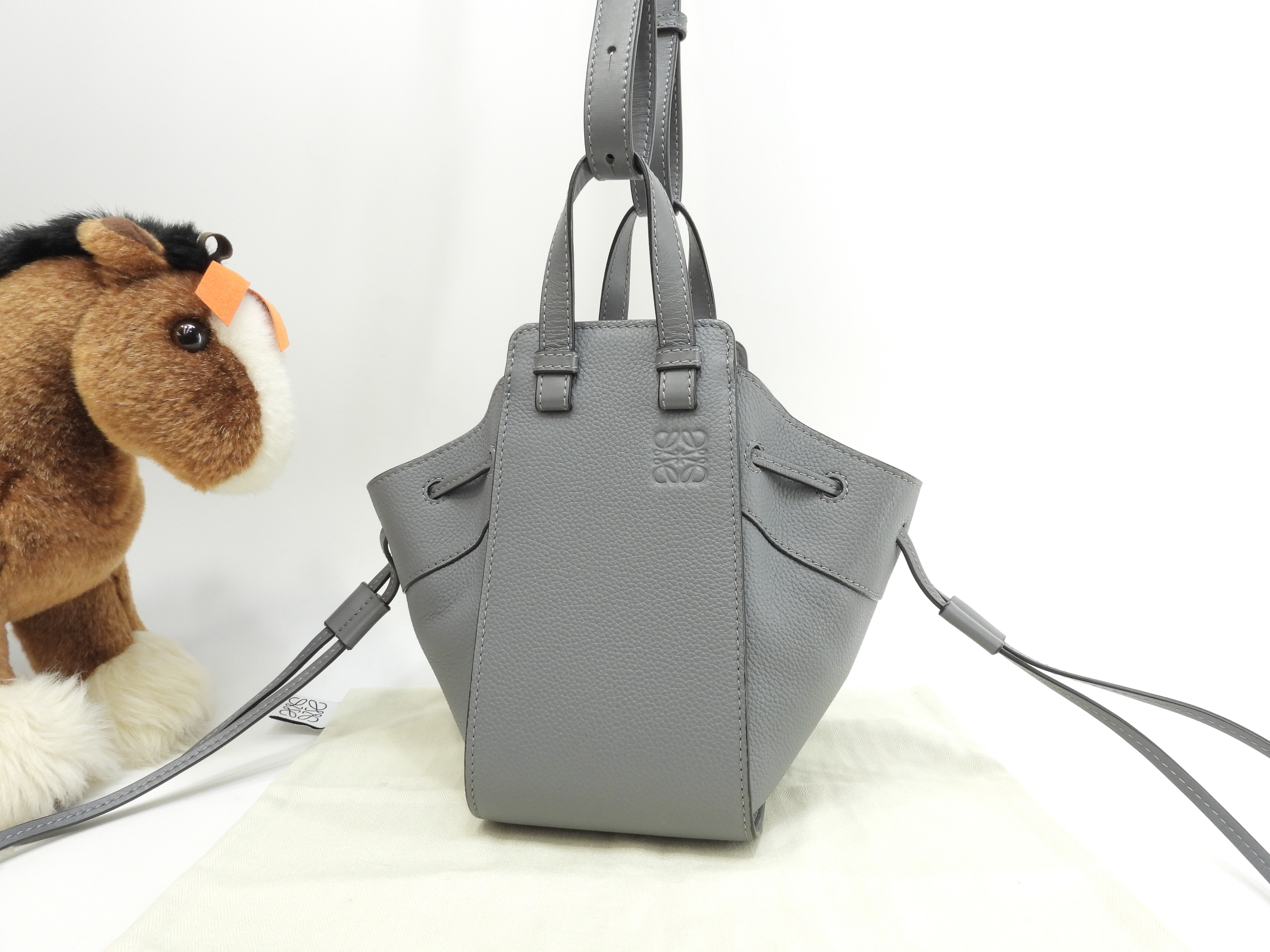 ハンモックミニ レザー ストーム ポシェット ミニハンドバッグ 美品@062213