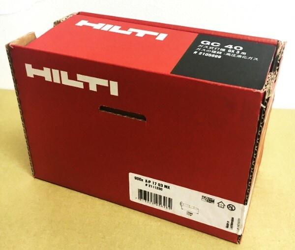 HILTI ヒルティ GX3用 ガスピン X-P 17 G3 MX 900本 鋲打 ガス缶 GC40 付属