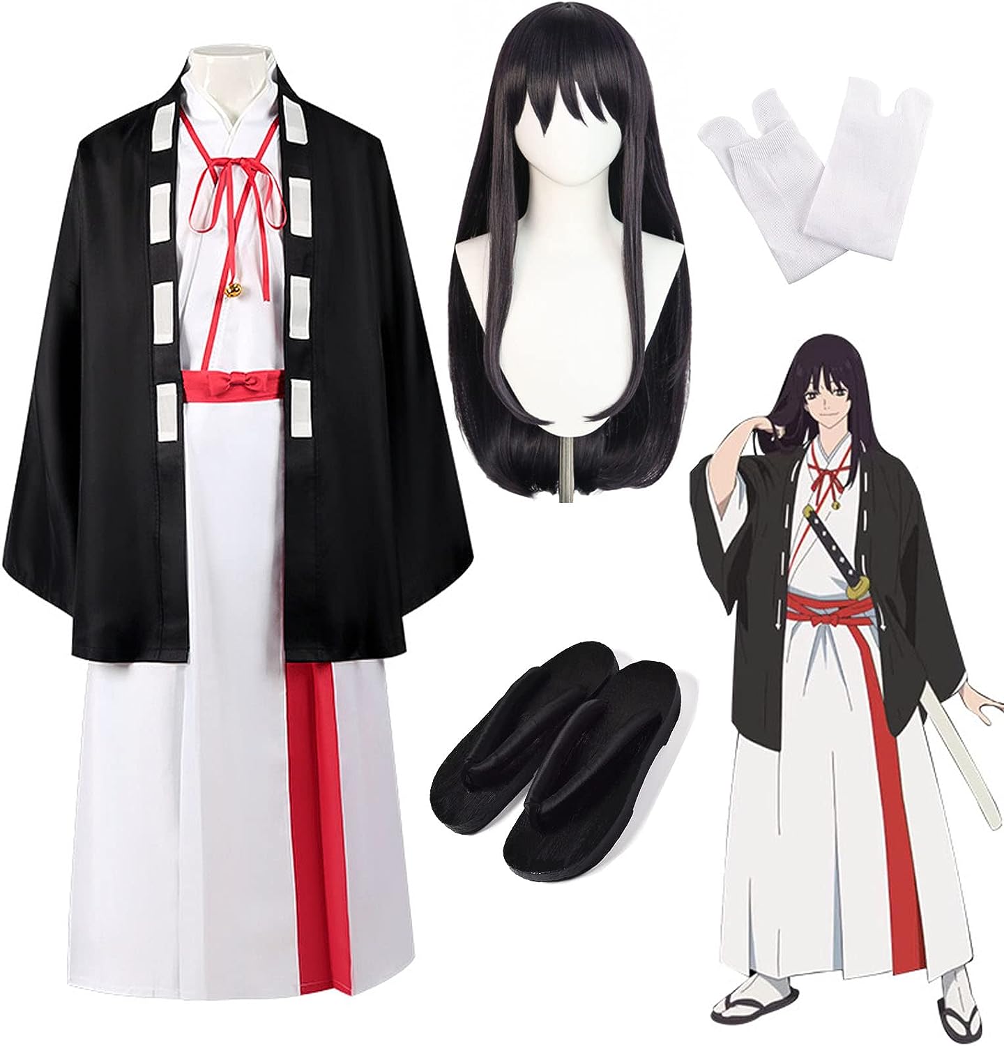 コスプレ衣ウィッグ靴付き地獄楽山田浅ェ門桐馬靴下付きイベントパーティー変演出服クリスマスパーティー30%までに制限