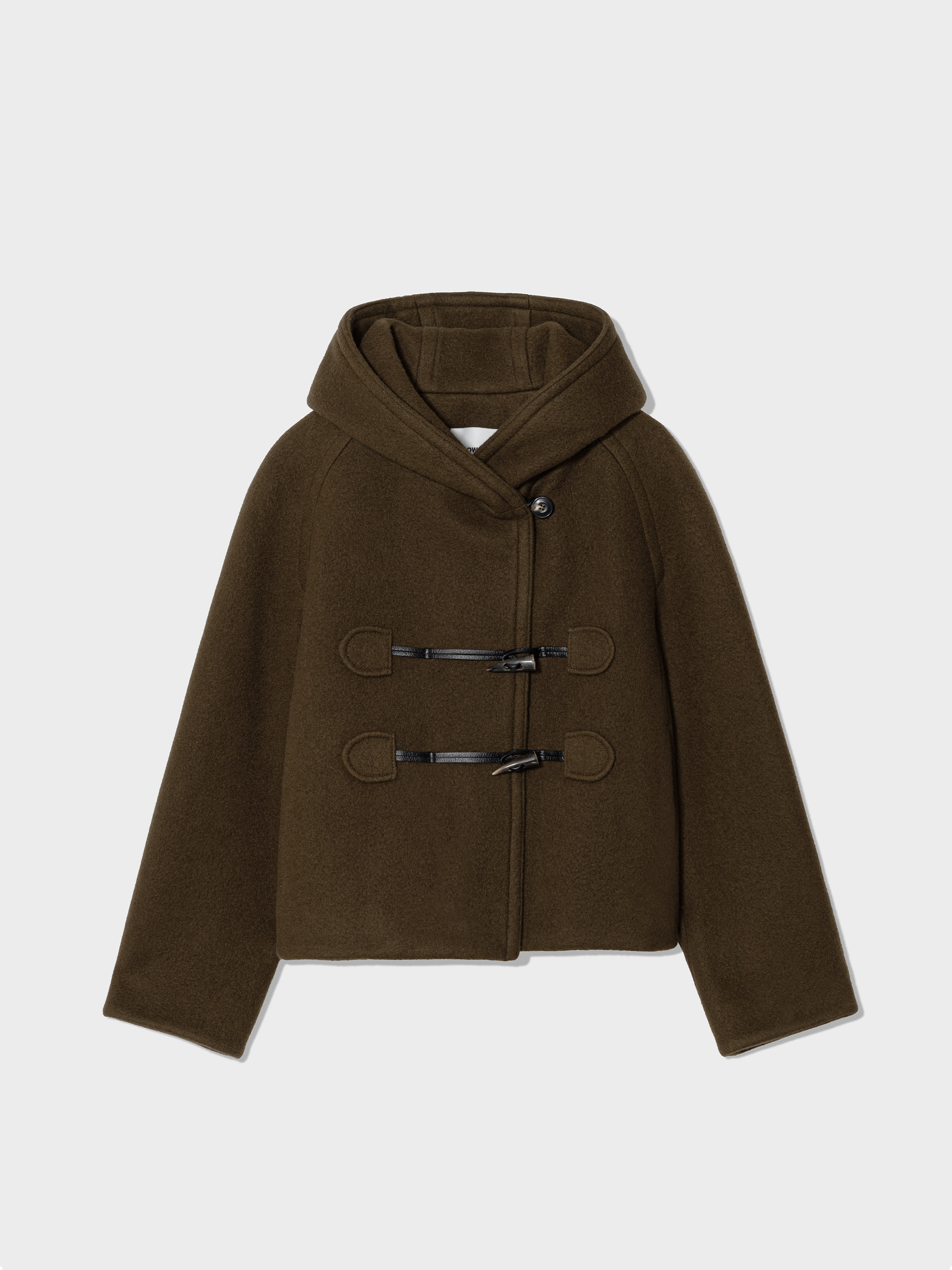 【LOW CLASSIC】 25FW DUFFLE SHORT COAT : KHAKI BROWN