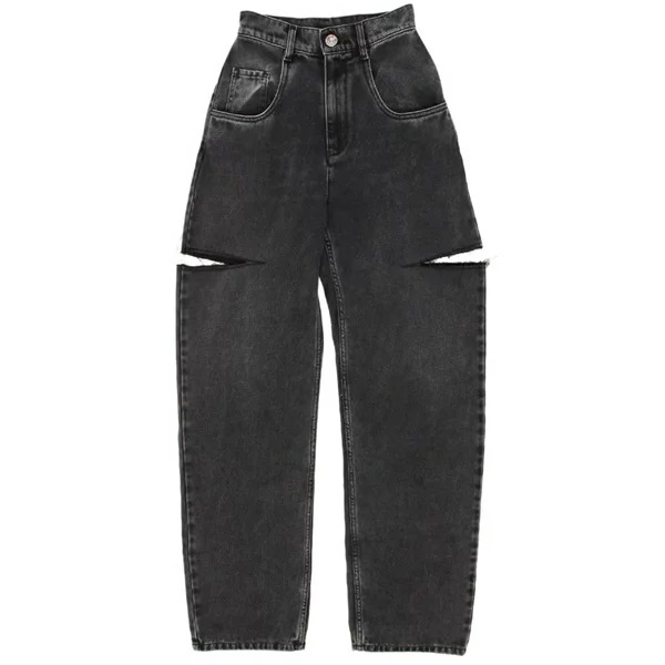 パンツ カットアウトジーンズ デニムパンツ ブラック レディース S51LA0051 S30743 965