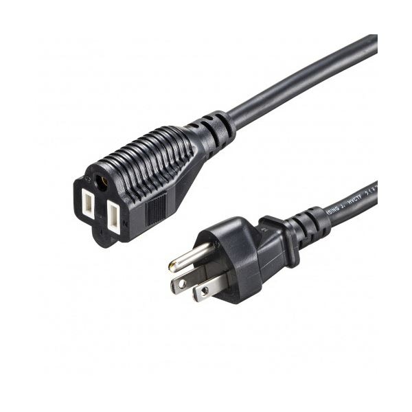 （まとめ） サンワサプライ電源延長コード 3P ブラック 3m TAP-EX353-3BK 1本 (×3セット)