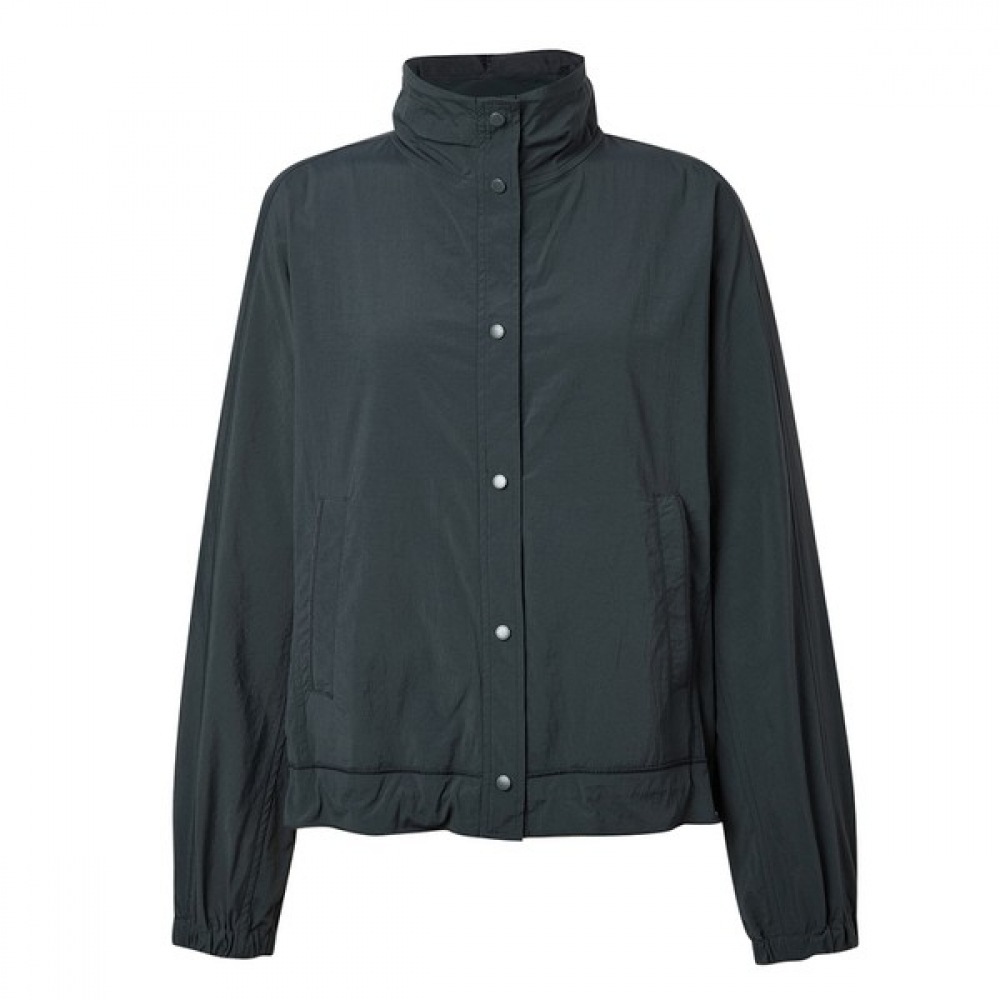 (ヘッジズレディース) 24SS グレーソリッドコットンブレンド長袖カジュアルジャンパー HSJU4B401G2 21,685円