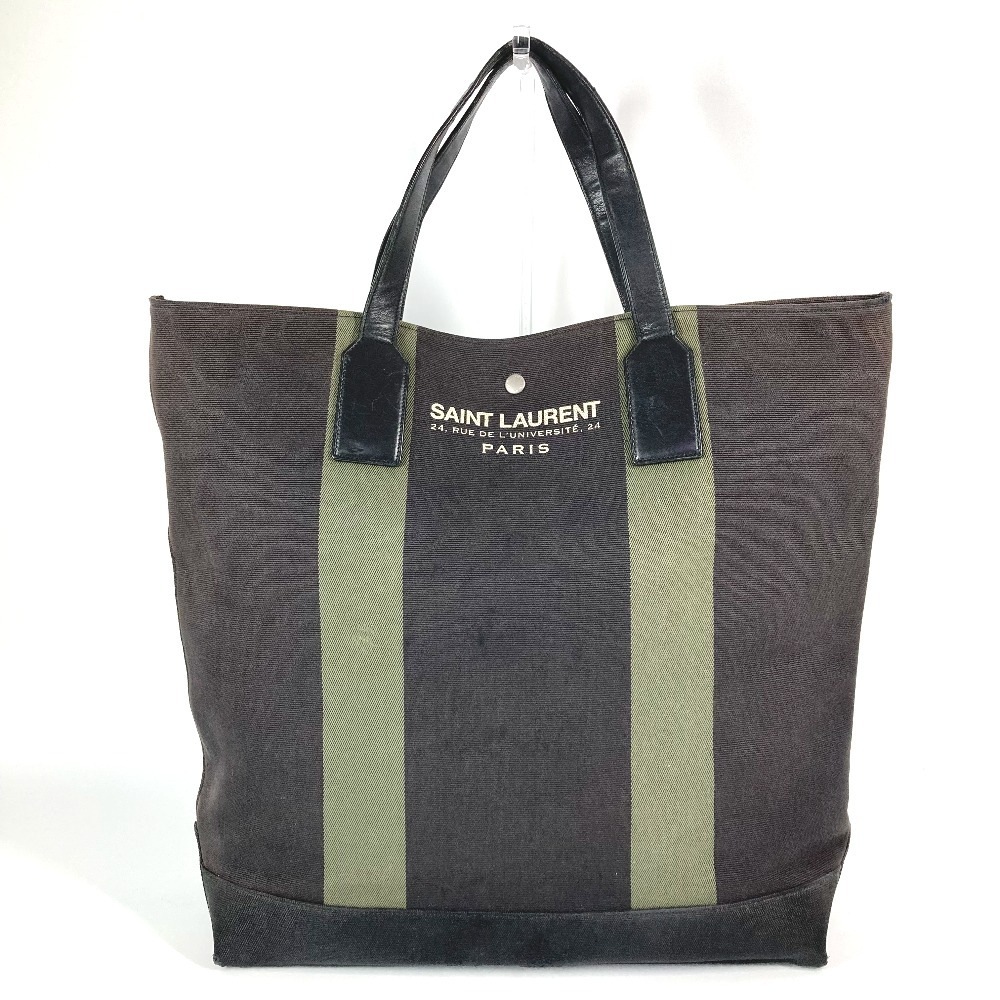 ショルダーバッグ 415718 ロゴ ビーチショッピング イーストウエスト カバン トートバッグ 肩掛け レザー/キャンバス ブラック