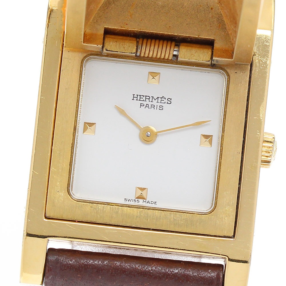 訳あり エルメス HERMES メドール クォーツ レディース _890745【中古】