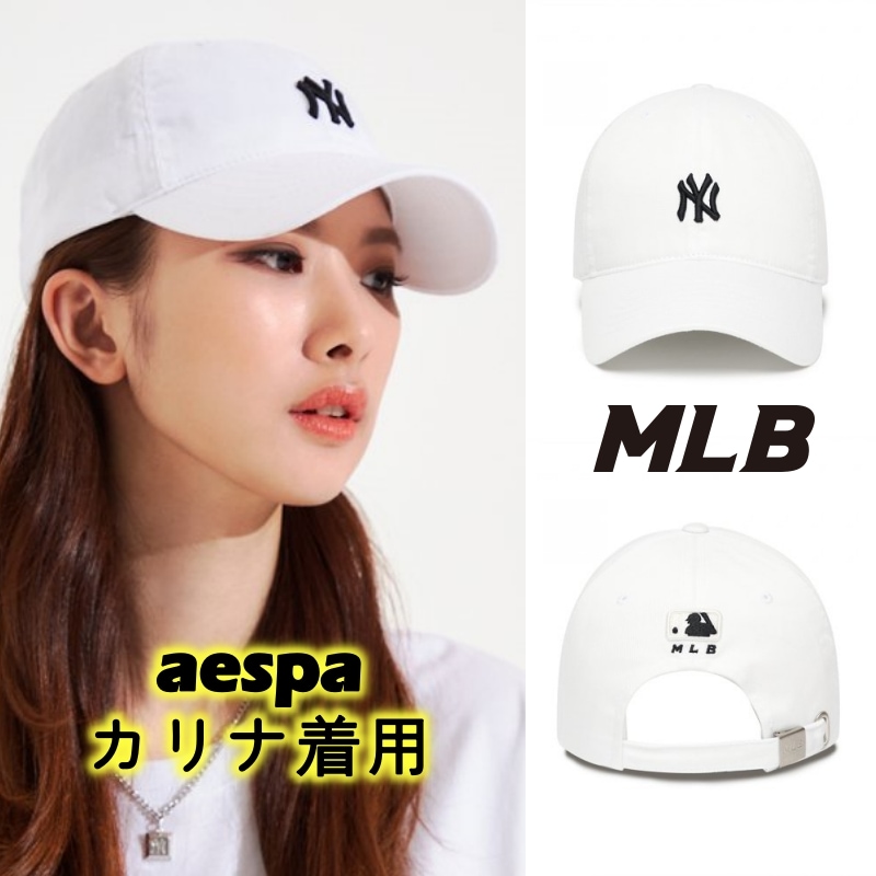 【MLB】Rookie Unstructured Ball Cap NY White aespa カリナ着用