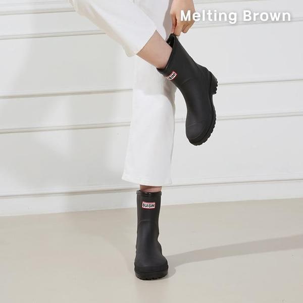 女性カジュアル長靴 ショートレインブーツ 3color