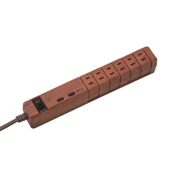 Fargo（ファーゴ） AC12個口 3.4A USB 2ポート 電源タップ TAPKING 1.8m（ダークウッド） PT60112DW 5,270円