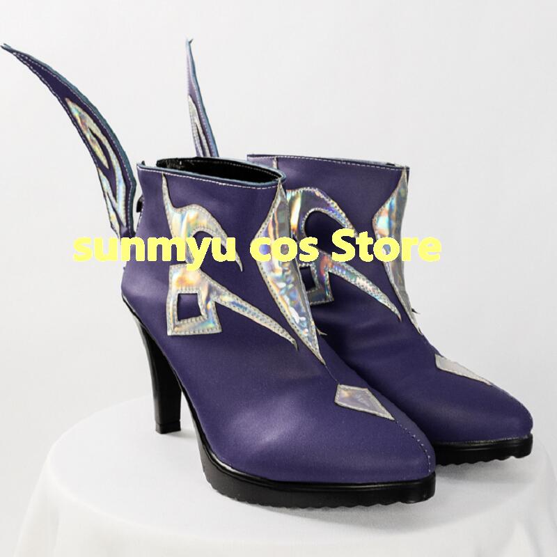 原神 Genshin Varesa Skirk 星と深淵とスカーク コスプレ靴 ブーツ