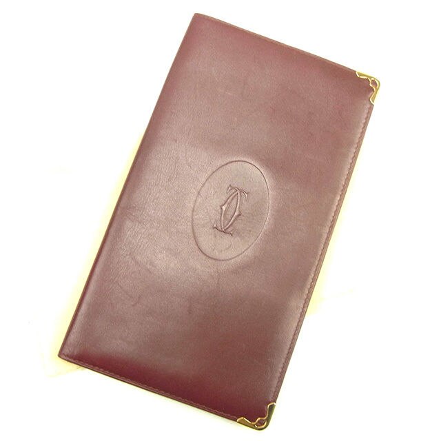 長札入れ マストライン ボルドー ゴールド 中古