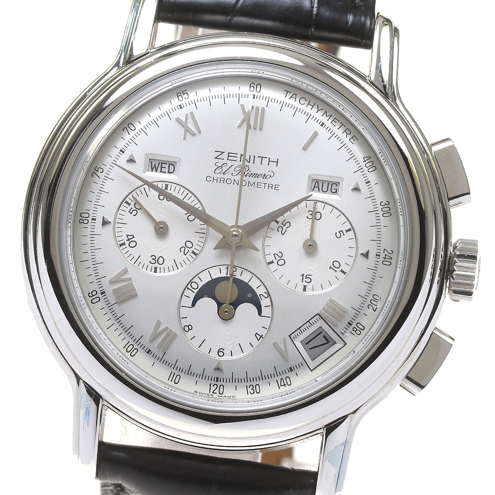 訳あり ゼニス ZENITH 14/01.0240.410 クロノマスター ムーンフェイズ トリプルカレンダー 自動巻き メンズ _800840【中古】 238,700円