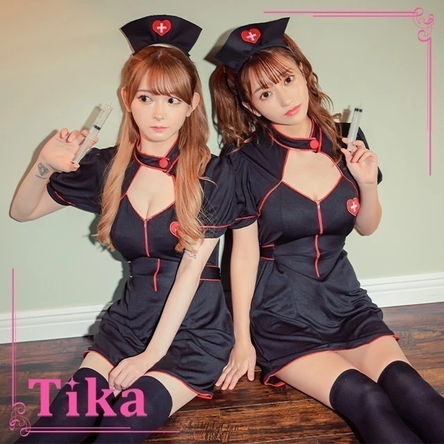 ハロウィンコスプレ ナース セット ワンピース セクシー カチューシャ 注射器 ナース服 ミニ セット レッド ブラック ハロウィン衣装嬢 看護婦 女医 医者 激安 女性用 エロ キャバ 大人 レディ