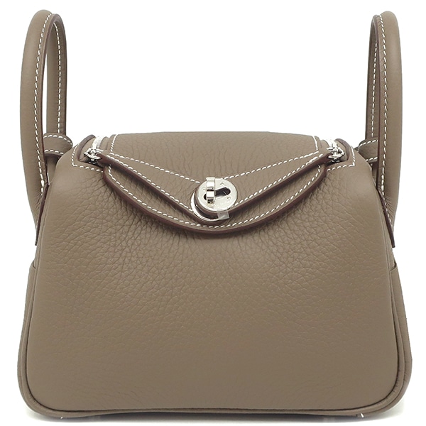 エルメス HERMES ショルダーバッグ リンディ ミニ 20 トリヨンクレマンス エトゥープ シルバー金具 新品 未使用 グレージュ W刻印（2024年製） 【箱】【中古】