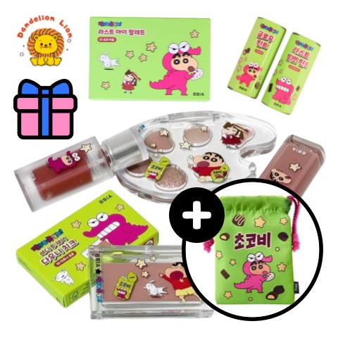 [クレヨンしんちゃん コスメ] チョコビエディション (全4種セット) /ラストアイパレット/グローティント/ラストベルベットティント/レディ ツーウェア ダウニーチーク／韓国リップ/韓国コスメ