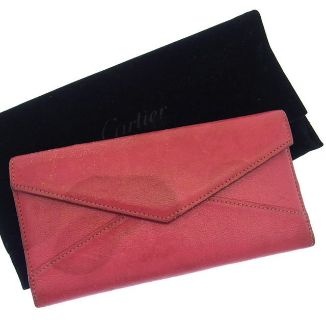 長財布 /ファスナー/三つ折り ロゴ /コレクションレマスト フューシャ（ピンク） 中古