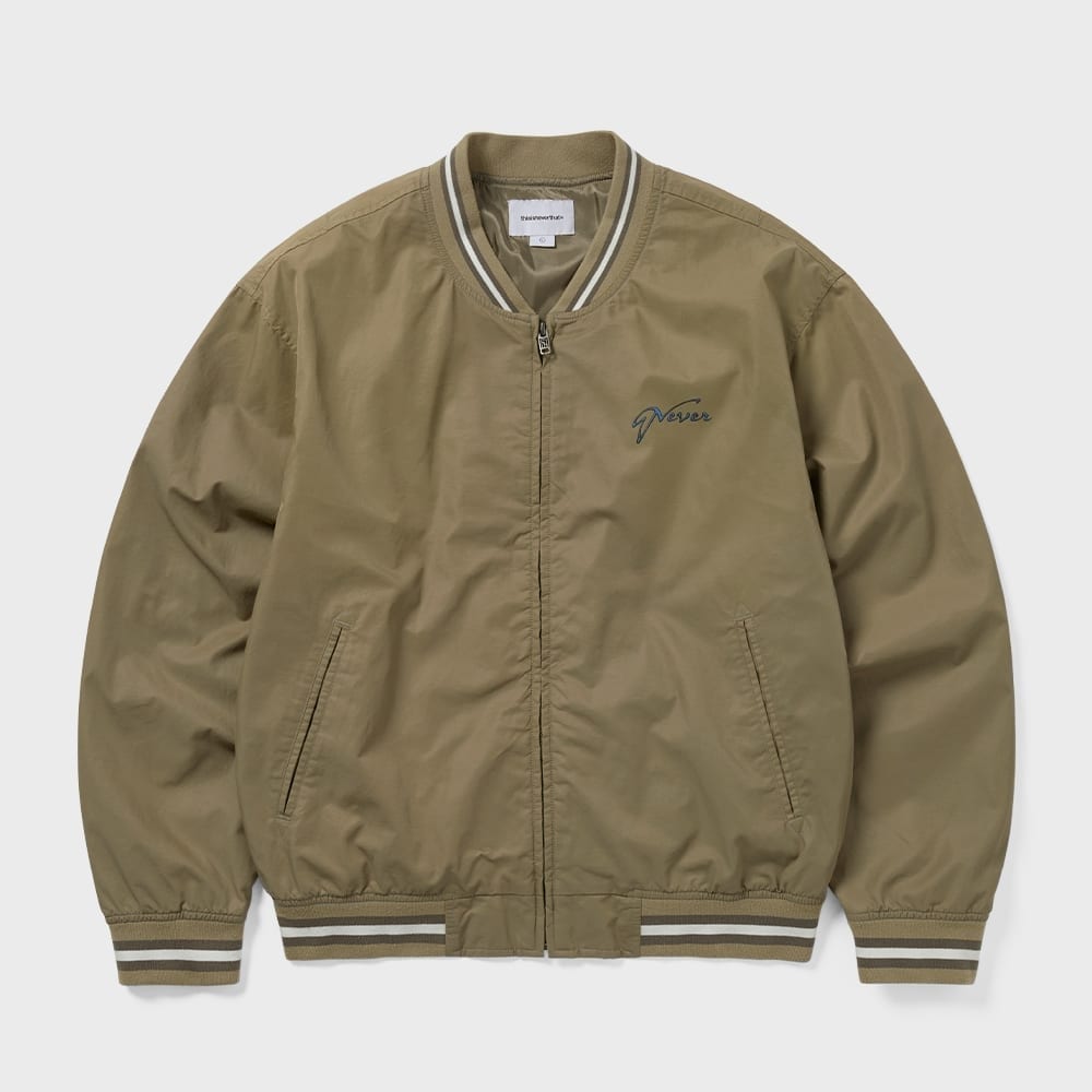 ディスイズネバー댓 ステイディアムジャケット ベージュ Faded Stadium Jacket