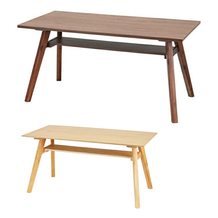 ダイニングテーブル 天然木 ウォルナット アッシュ アジャスター付き 八の字脚部 ACE-911 ブラウン ナチュラル ４人掛け シンプル