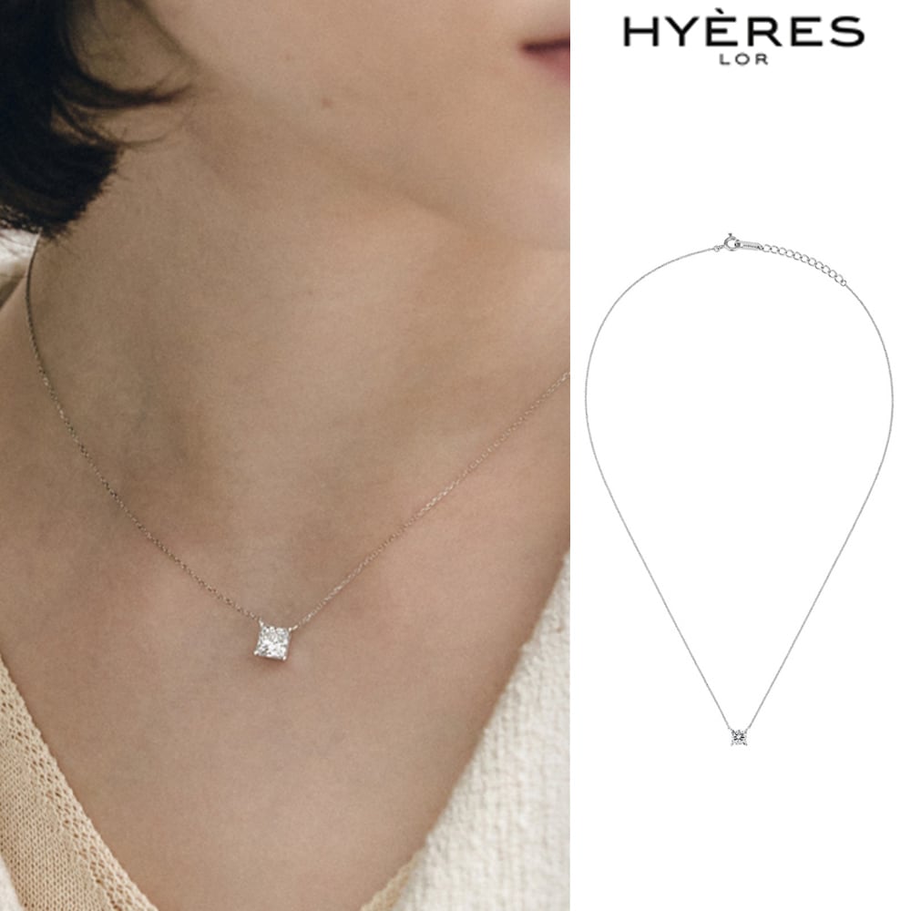 [HYERES LOR] Essence Lab Diamond 14K 1 Carat Fancy Princess Necklace