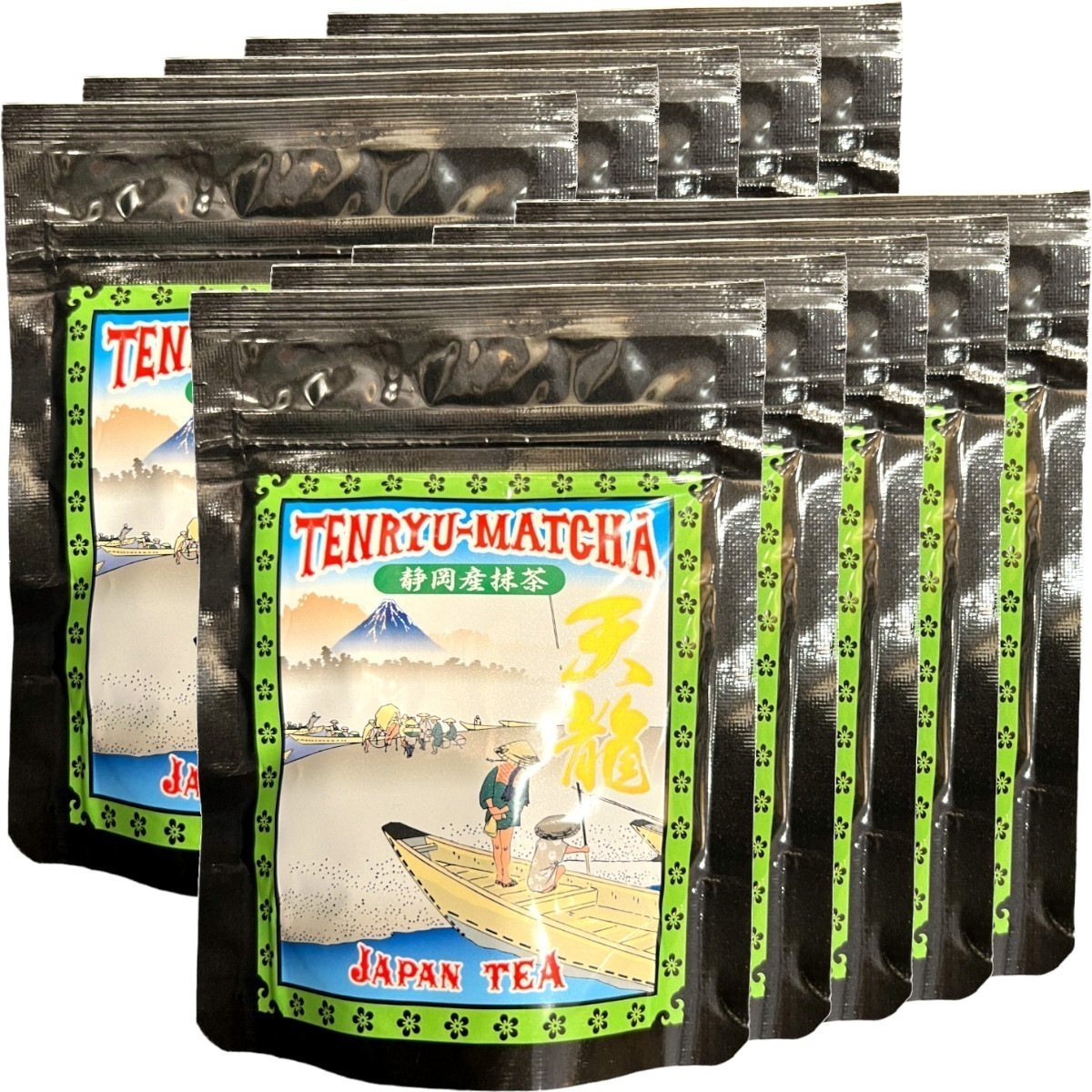 高級 抹茶 粉末 天龍抹茶 50g10袋セット 国産 美味しい粉末緑茶 縁起の良い天龍山のお抹茶です 粉末 お茶 日本茶 緑茶 抹茶 粉末 お年賀 御年賀 プチギフト お茶 2025 内祝い ギフト