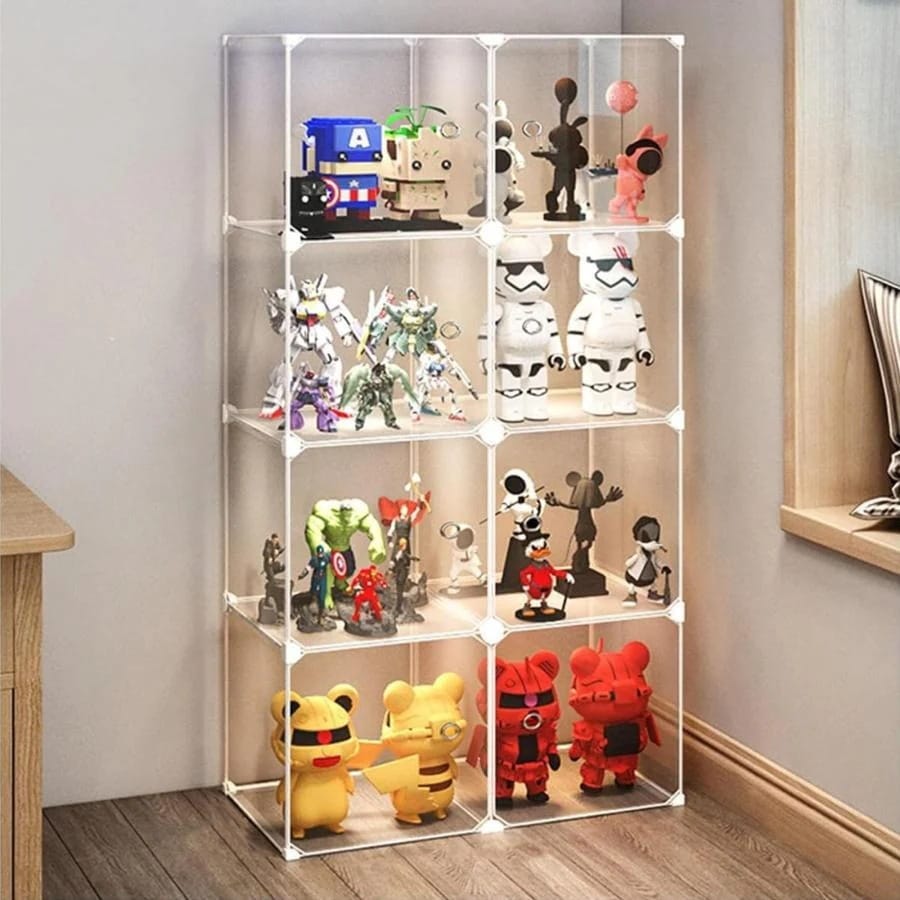 フィギュアラック 大容量 透明 プレイラック プレイケース コレクションボックス アクショーケース横長 陳列ケース透明ケース 収納棚 整理棚