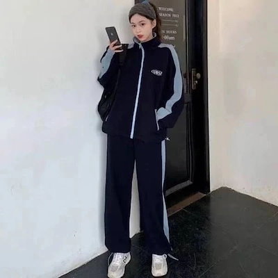 Qoo10] 韓国ファッション ジャージ 上下2点セッ