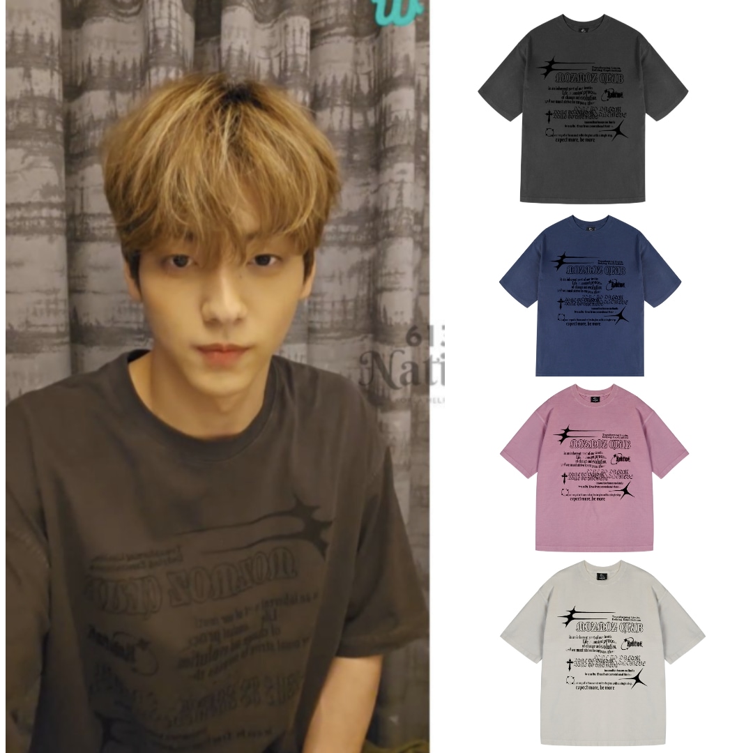 【TXTスビン着用】MOZ MOZ半袖オーバーサイズTシャツ