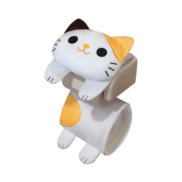 [3セット] 明邦 ねこのトイレロールペーパーホルダー ミケ ME369X3