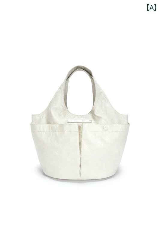 レディース　バッグ　カジュアル 韓国 マ ティン キム ショルダーバッグ シワ ダブル ポケット 南 南同 トートバッグ 5,188円