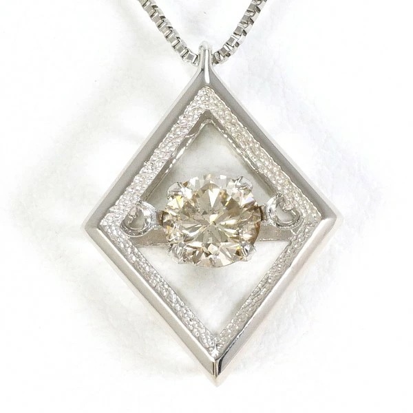 PT900 プラチナ PT850 ネックレス ブラウンダイヤ 0.30 ジュエリー 中古