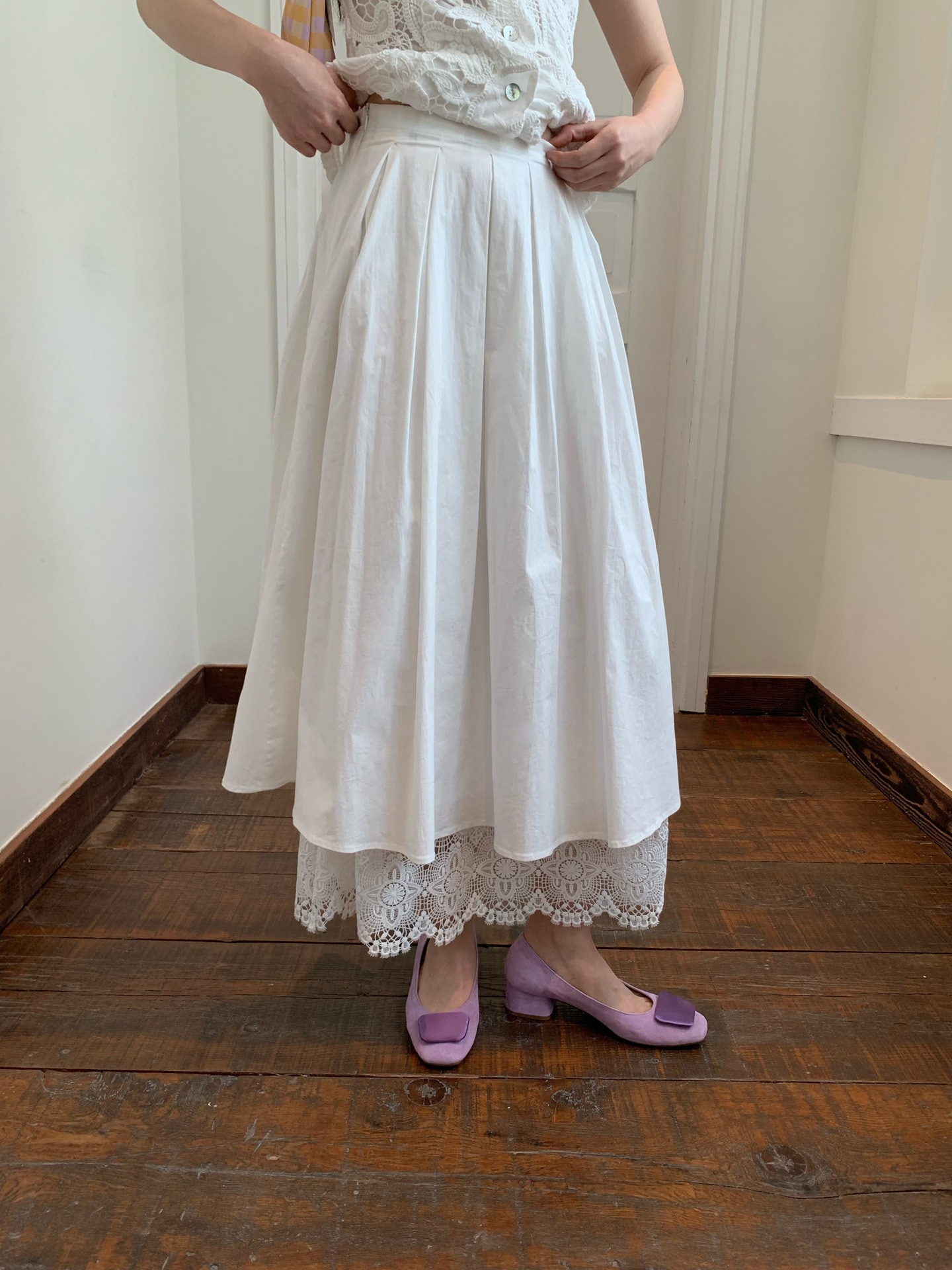 夏のフランスの気質の甘い年齢の長いスカートのゆったりしている大きいスカートの女性s 5638