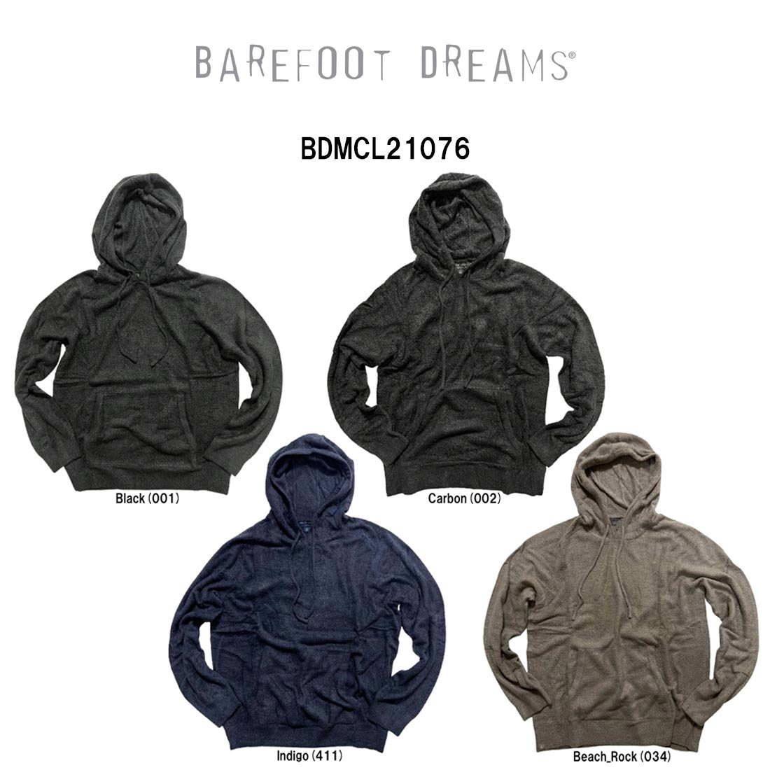 BAREFOOT DREAMS フーディー パーカー プルオーバー フード コージーシック ライト 薄手 ルームウェア メンズ BDMCL21076