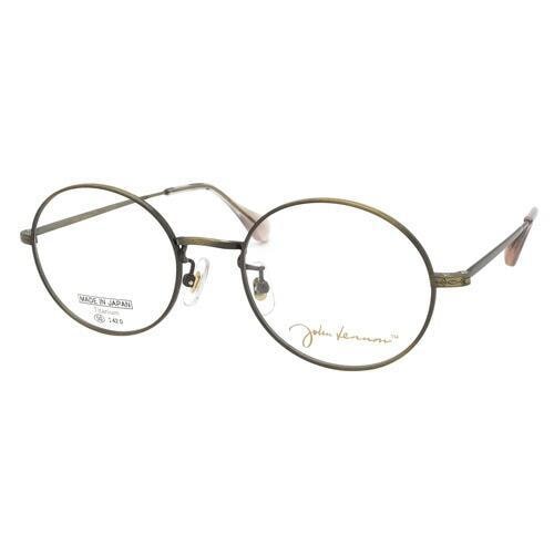 メガネ JL-G101 col.4 50mm 日本製 TITANIUM 丸メガネ ラウンド オーバル アンティーク