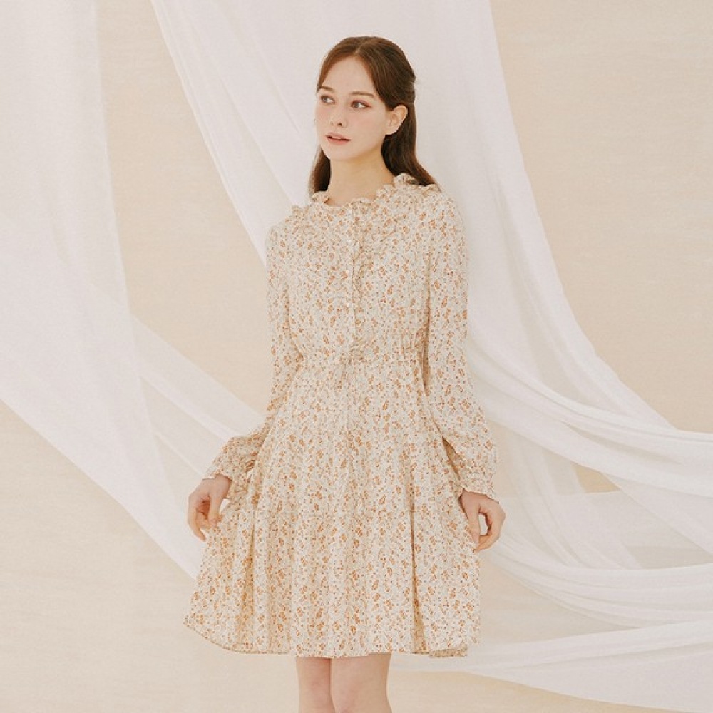 [フォレスト] フリルフローラルミニドレス (OY3OPCA)