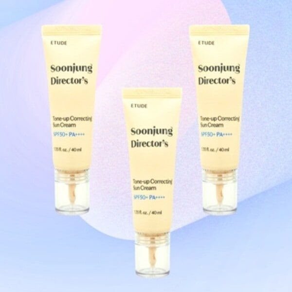 エチュード 純正 ディレクター トーンアップ 水晶 日焼け止め 40ml (SPF50+) 3個