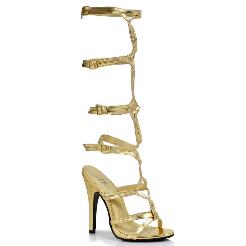 コスプレ 仮装 ストラップアップサンダル ゴールド 25cm Size 8 【 コスプレ 衣装 ハロウィン パーティー 靴 レディース シューズ サンダル ハロウィン 衣装 プチ仮装 大人用 変装グッ