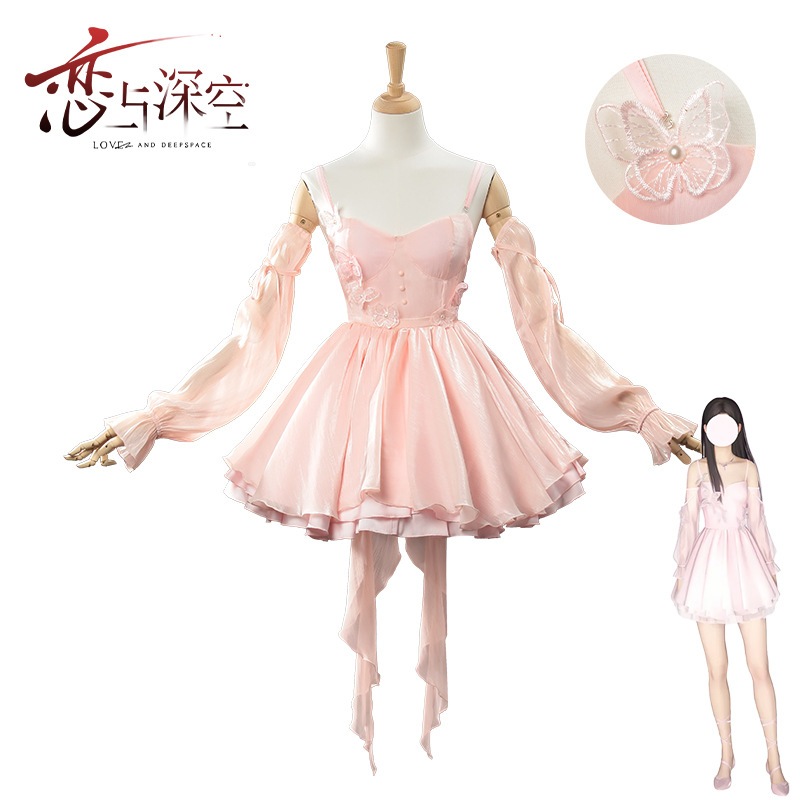 恋と深空の女主cos服の主な制御のたおやかな夢の心の瀾のコスプレのアニメの服装のワンピースのフルセットのcos服