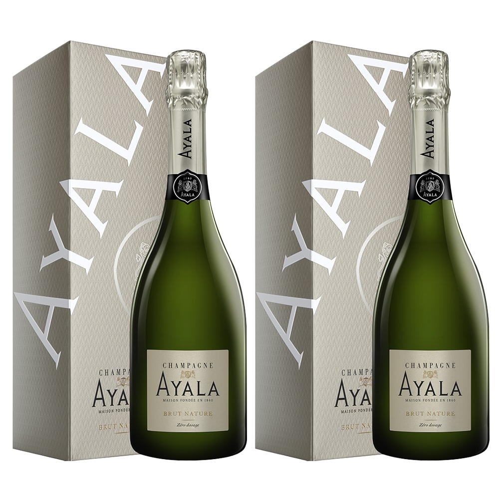 正規品 アヤラ ブリュット ナチュール 2本セット 750ml / フランス シャンパーニュ 箱付き Ayala Brut Nature