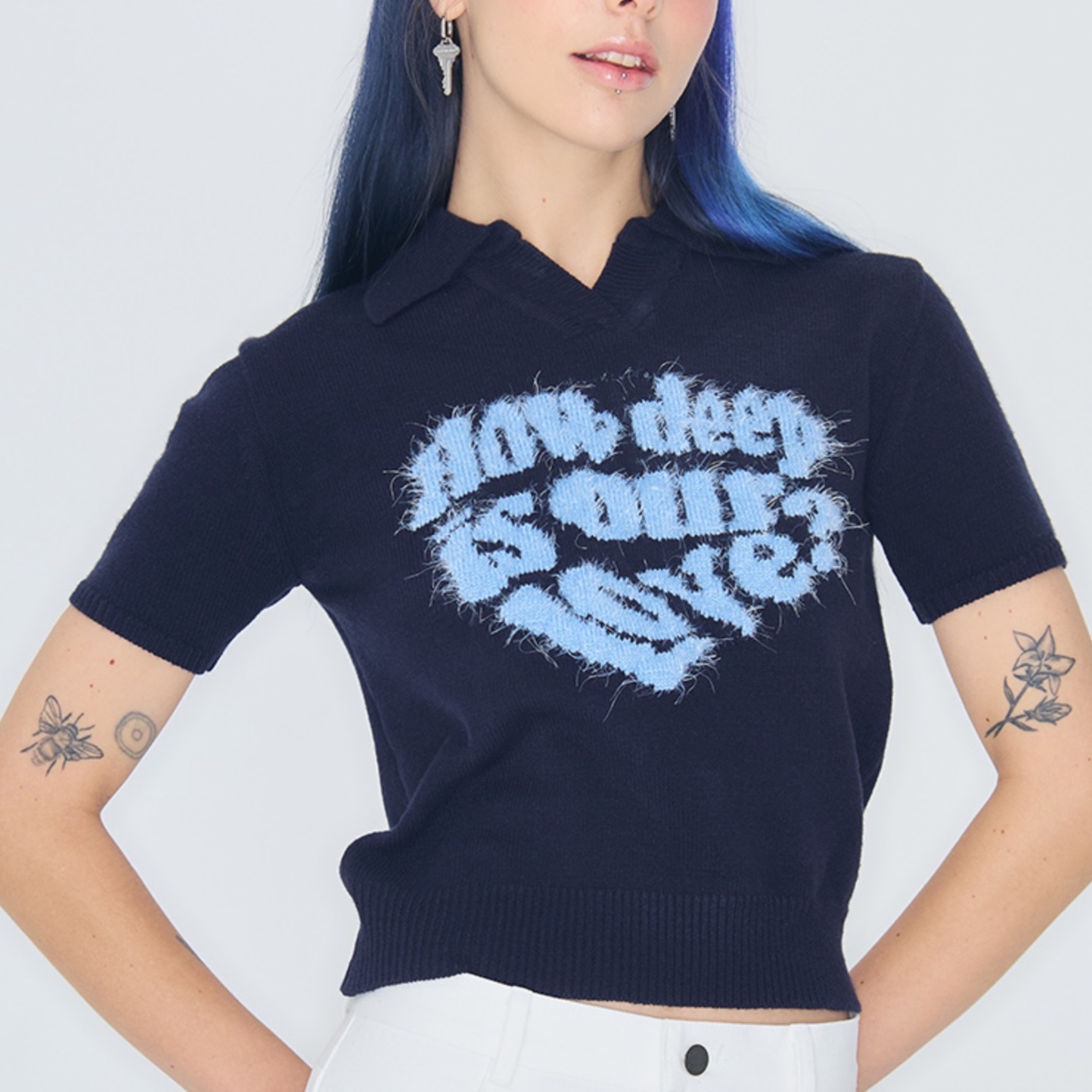 LOVE COLLAR KNIT(3カラー)